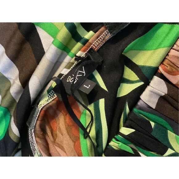 New. SKY silk and leather dress. Size L. Retails $215 - Picture 9 of 10